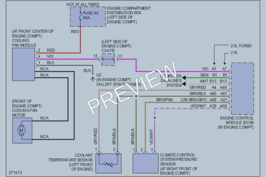 2008 Volvo V70 Cooling Fan wiring diagram preview