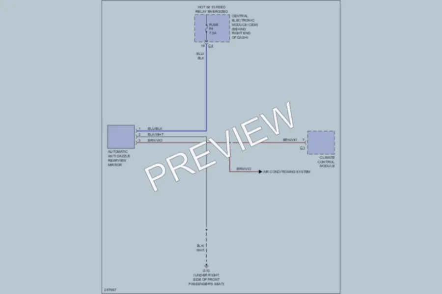 2008 Volvo V70 Power Mirrors wiring diagram preview