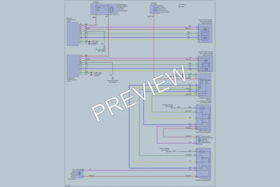 2008 Volvo V70 Power Windows wiring diagram preview
