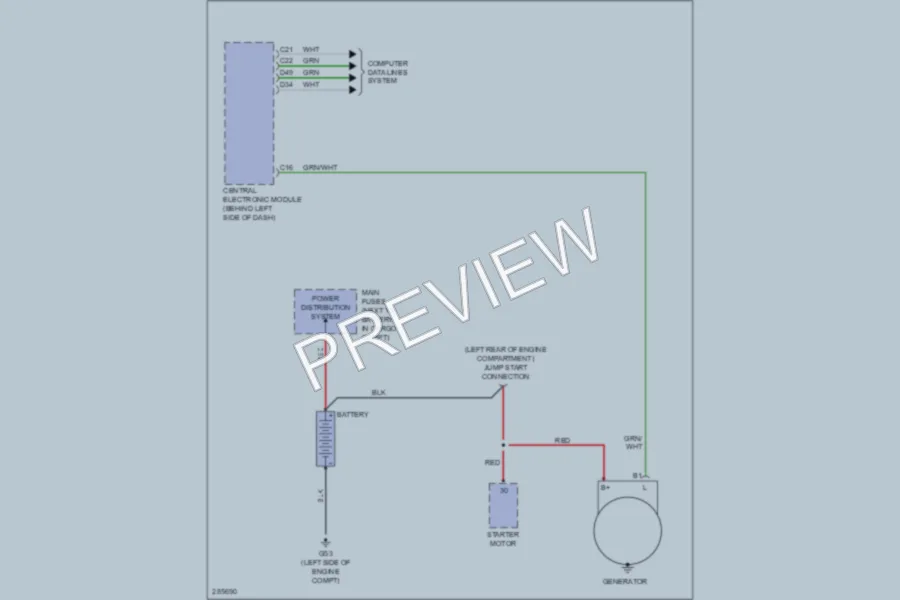 2008 Volvo V70 Starting Charging wiring diagram preview