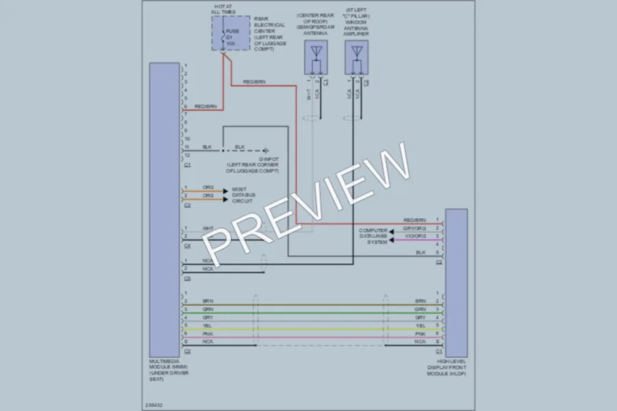 2008 Volvo XC70 Navigation wiring diagram preview