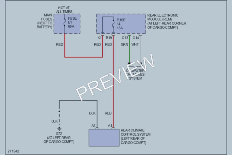 2008 Volvo XC90 Air Conditioning wiring diagram preview