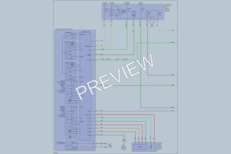 2009 Acura RDX Power Windows wiring diagram preview