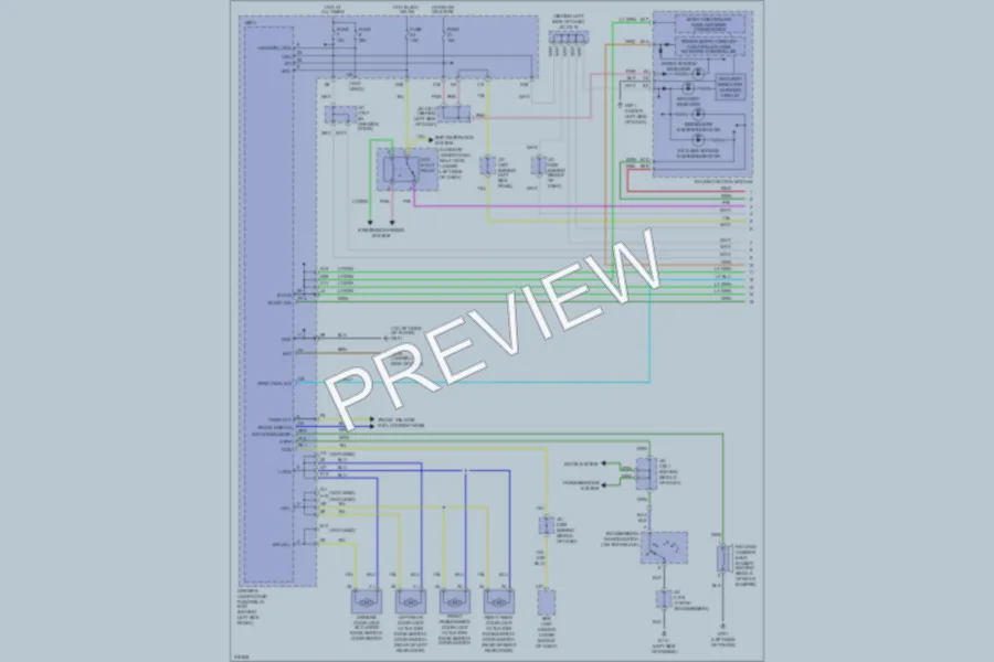 2009 Acura RL Power Door Locks wiring diagram preview