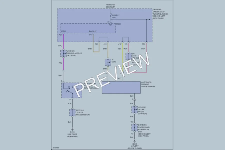 2009 Acura RL Power Mirrors wiring diagram preview