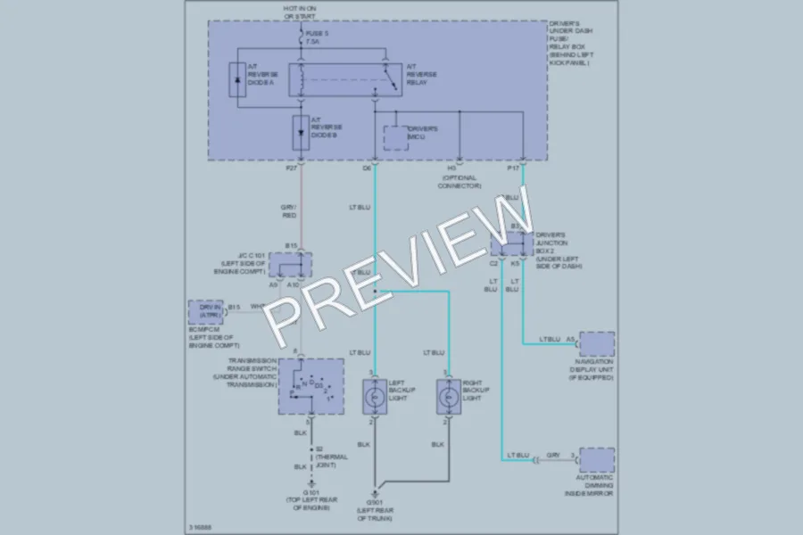 2009 Acura TSX Exterior Lights wiring diagram preview