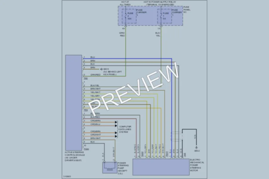 2009 Audi A4 Electronic Power Steering wiring diagram preview