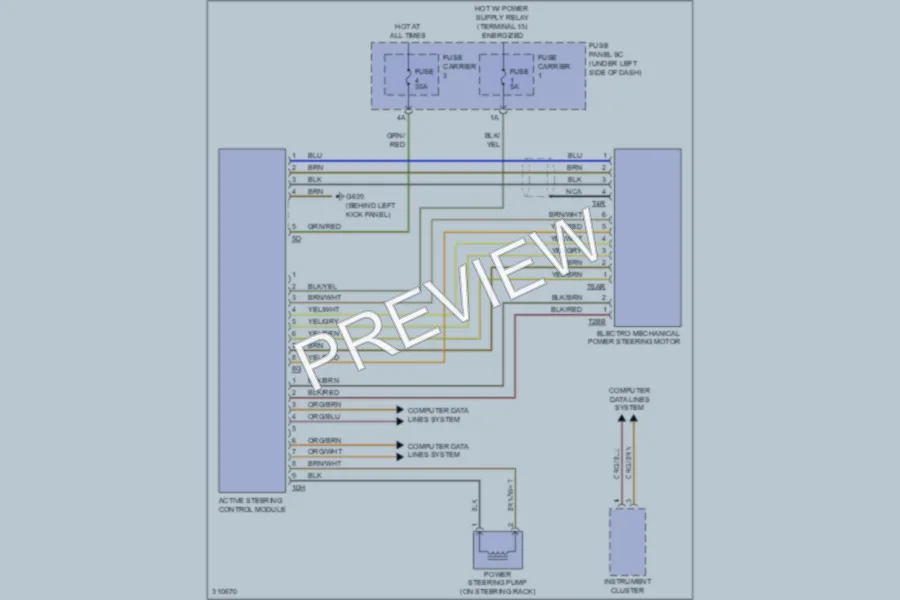 2009 Audi A5 Electronic Power Steering wiring diagram preview