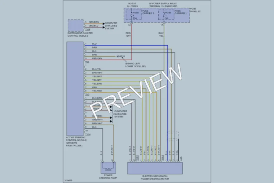 2009 Audi Q5 Electronic Power Steering wiring diagram preview