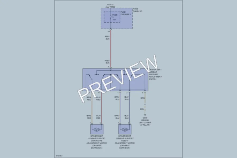 2009 Audi Q5 Power Seats wiring diagram preview