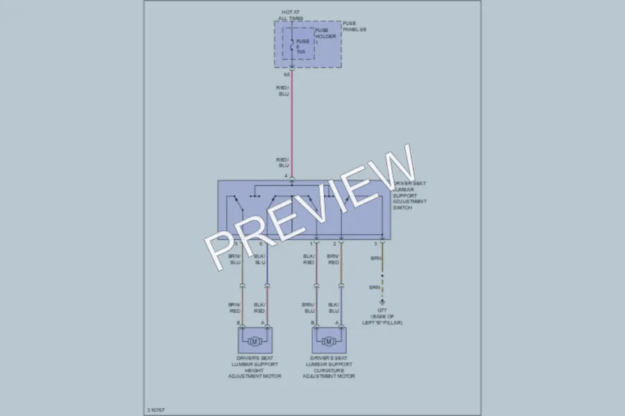 2009 Audi Q7 Power Seats wiring diagram preview