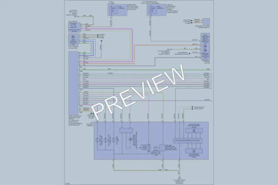 2009 Audi S4 Headlights wiring diagram preview