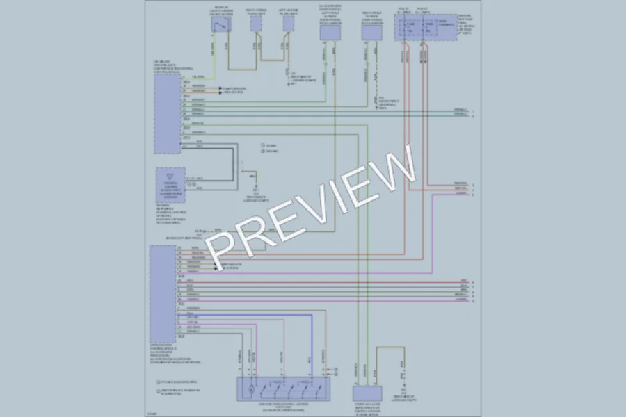 2009 Audi S4 Power Door Locks wiring diagram preview