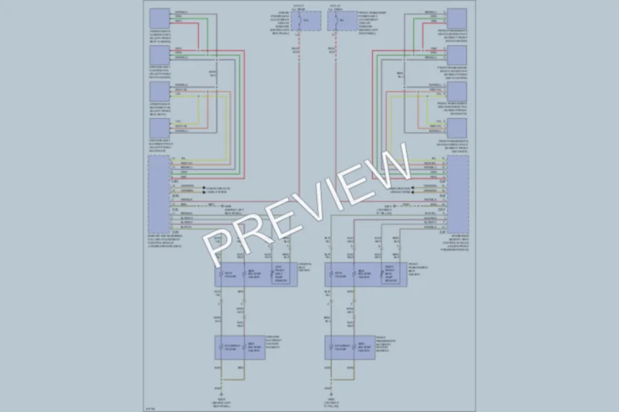 2009 Audi S5 Power Seats wiring diagram preview