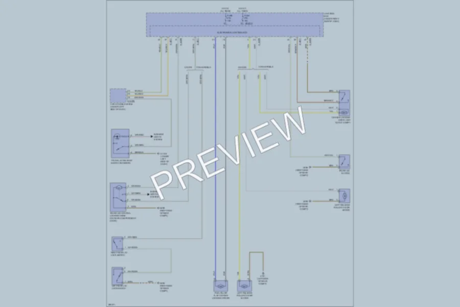 2009 BMW 135i Trunk Tailgate Fuel Door wiring diagram preview