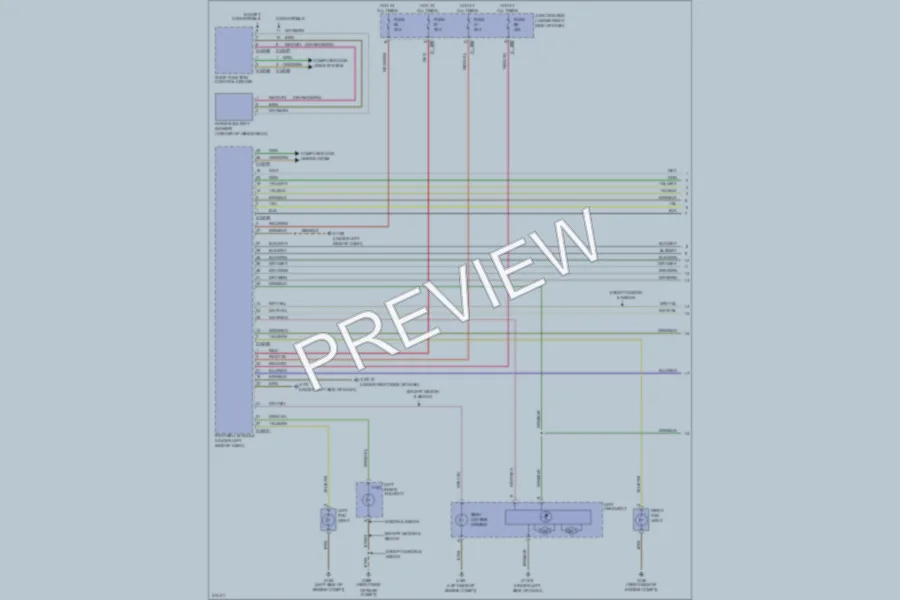 2009 BMW 328i Headlights wiring diagram preview