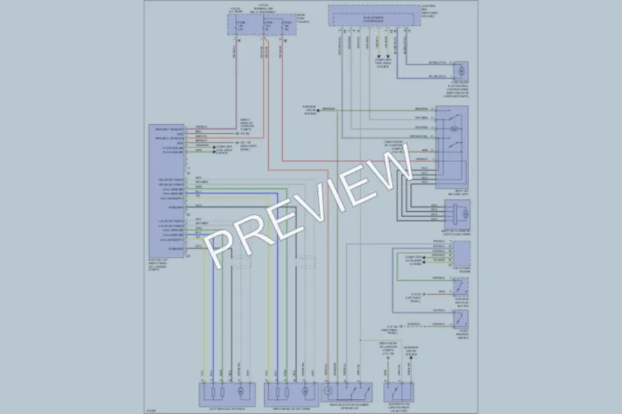 2009 BMW 750Li Trunk Tailgate Fuel Door wiring diagram preview