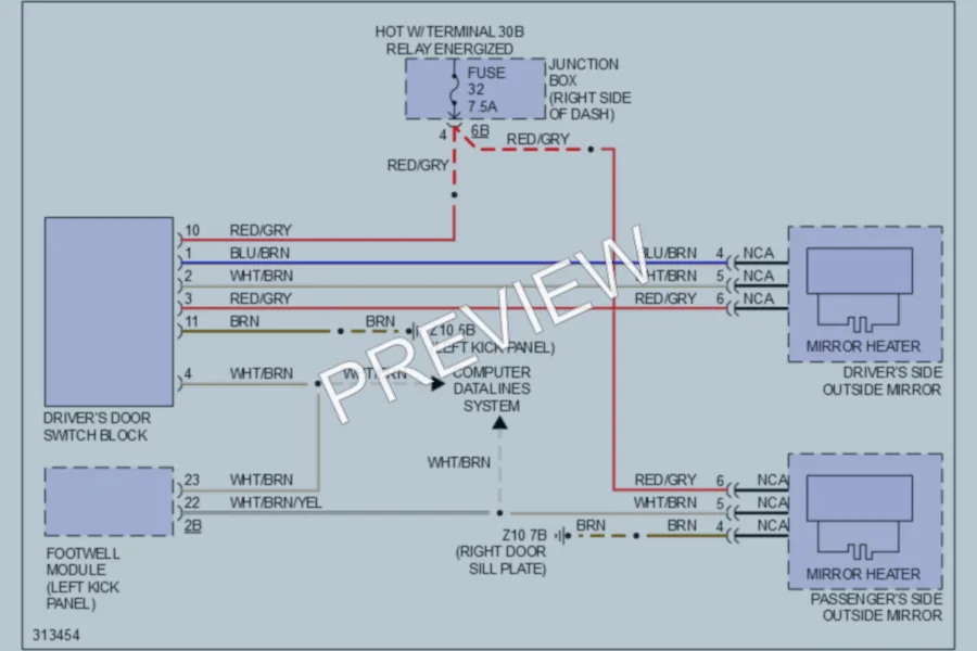 2009 BMW 750i Defoggers wiring diagram preview