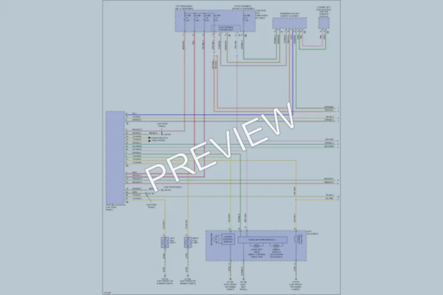 2009 BMW 750i Headlights wiring diagram preview