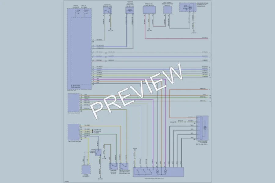 2009 BMW 750i Power Door Locks wiring diagram preview
