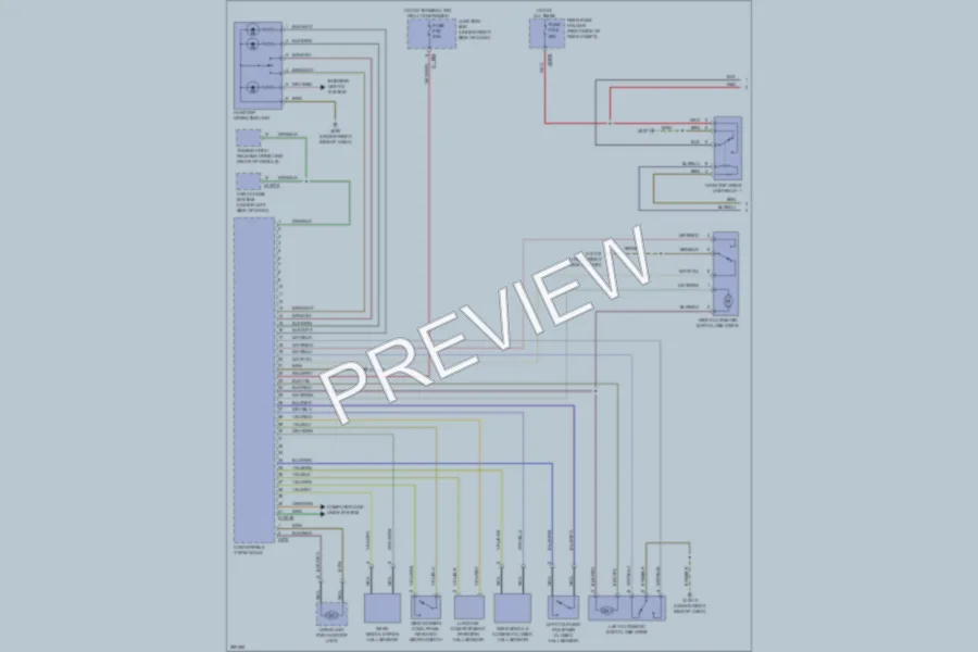 2009 BMW M3 Power Top Sunroof wiring diagram preview