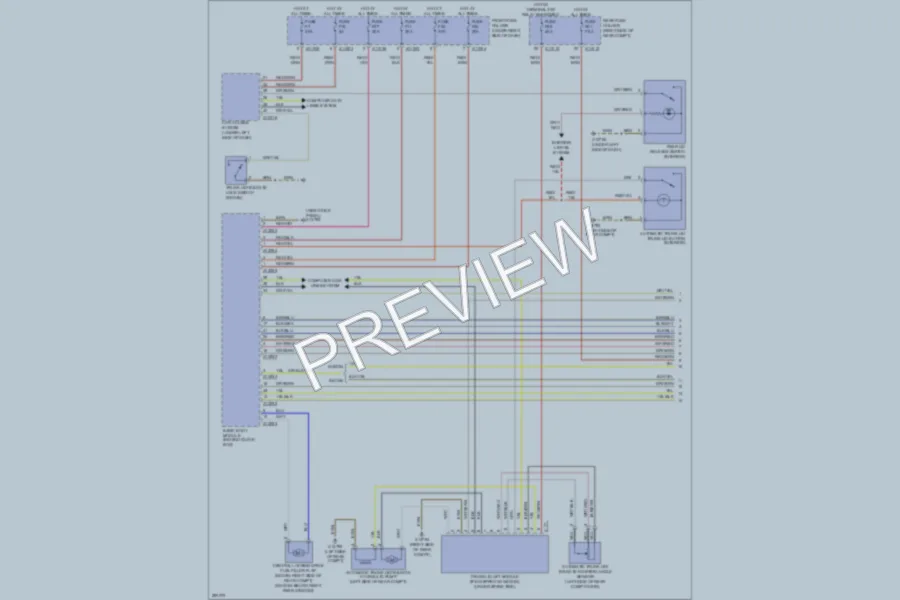 2009 BMW M5 Trunk Tailgate Fuel Door wiring diagram preview