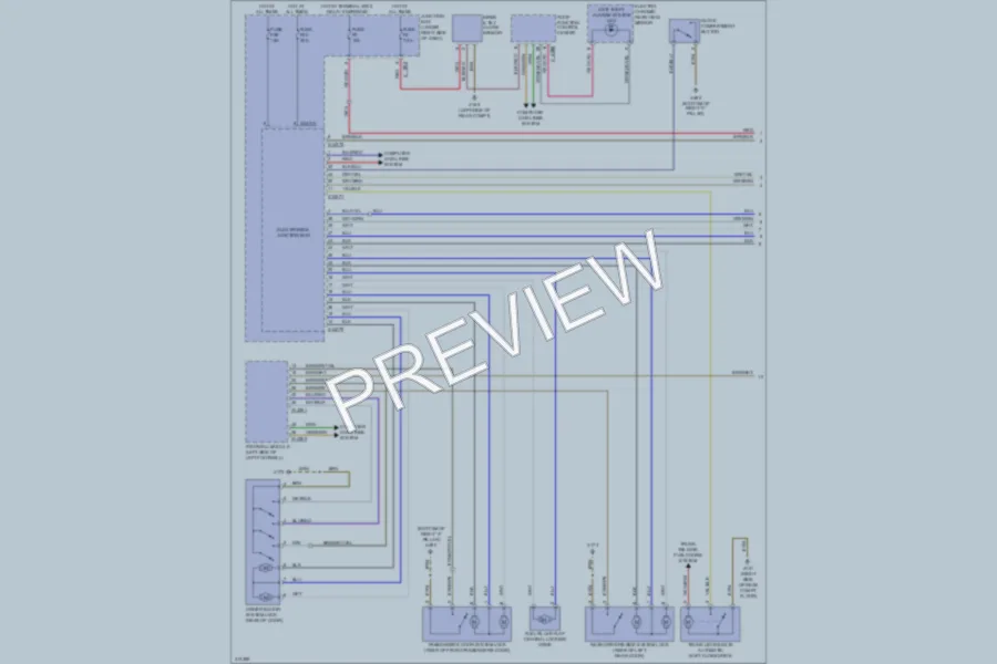 2009 BMW X5 Power Door Locks wiring diagram preview
