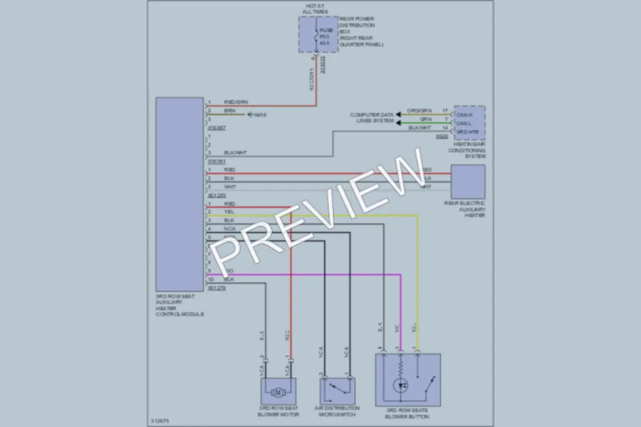 2009 BMW X6 Air Conditioning wiring diagram preview