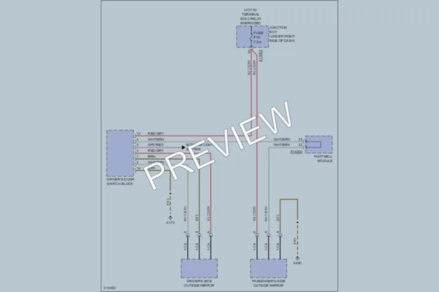 2009 BMW X6 Defoggers wiring diagram preview