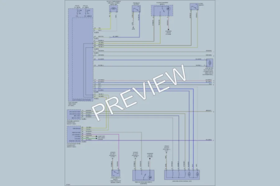 2009 BMW Z4 Power Door Locks wiring diagram preview