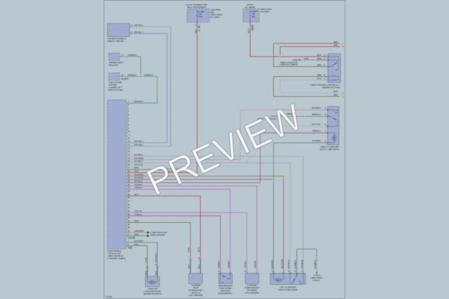 2009 BMW Z4 Power Top Sunroof wiring diagram preview