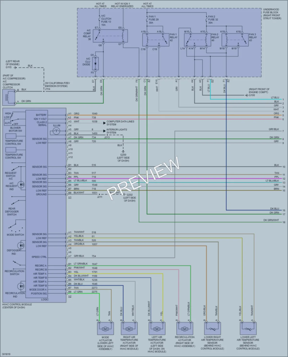 2009 Buick LaCrosse Air Conditioning wiring diagram preview