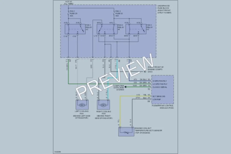 2009 Buick LaCrosse Cooling Fan wiring diagram preview