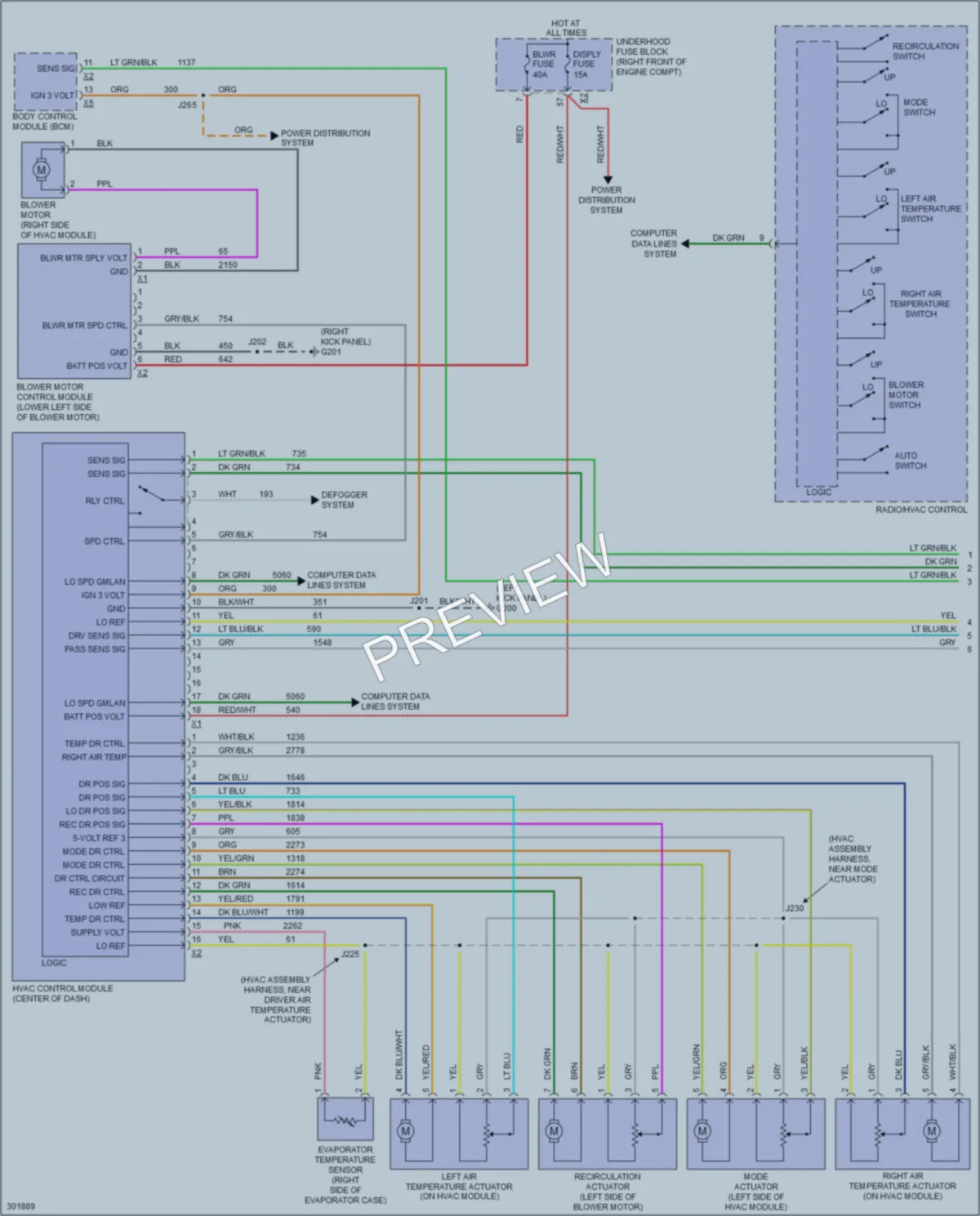 2009 Cadillac CTS Air Conditioning wiring diagram preview