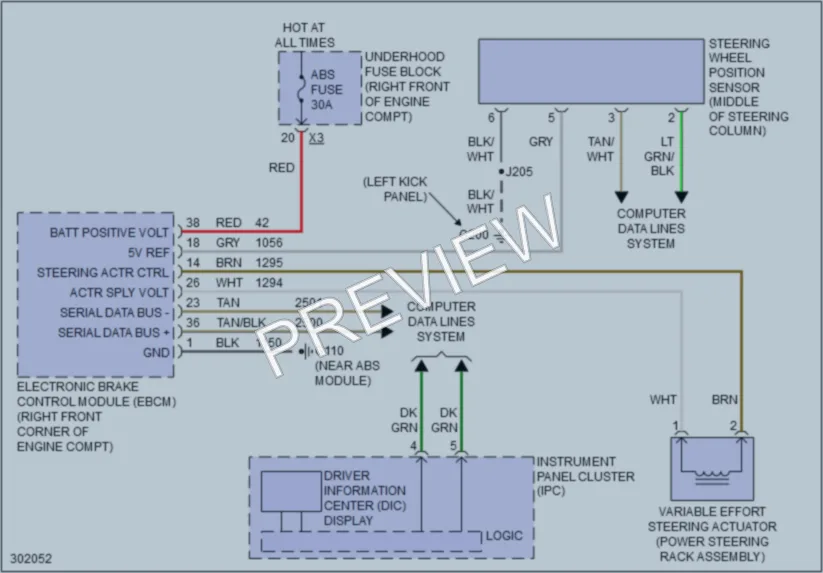 2009 Cadillac CTS Electronic Power Steering wiring diagram preview