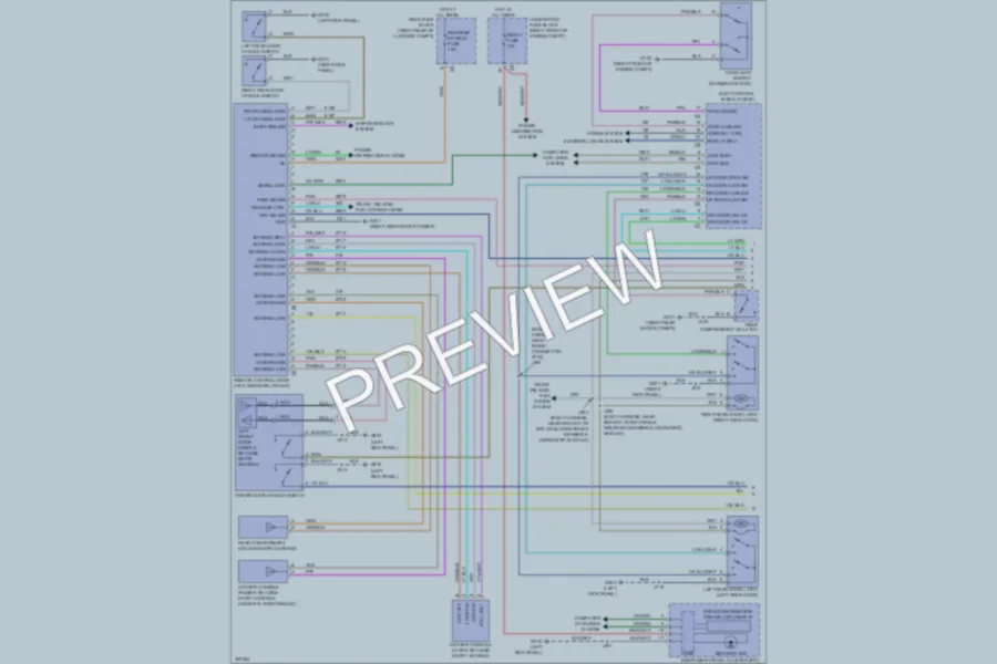 2009 Cadillac CTS Power Door Locks wiring diagram preview