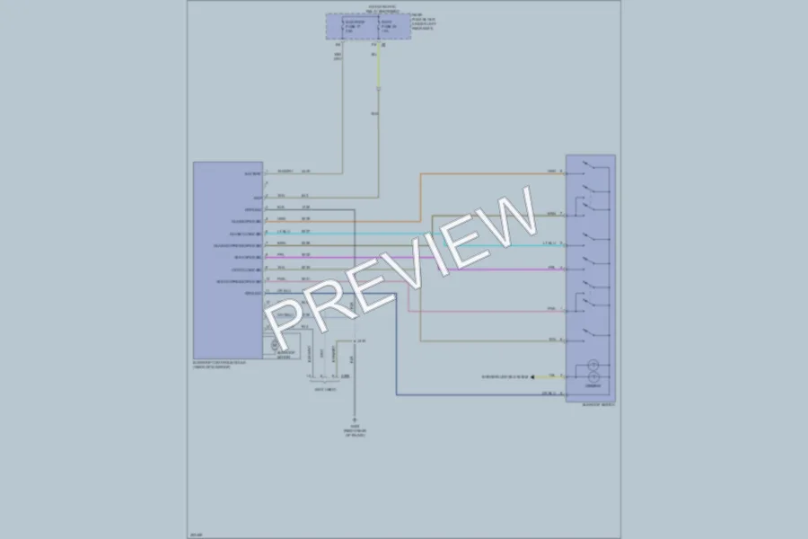 2009 Cadillac DTS Power Top Sunroof wiring diagram preview