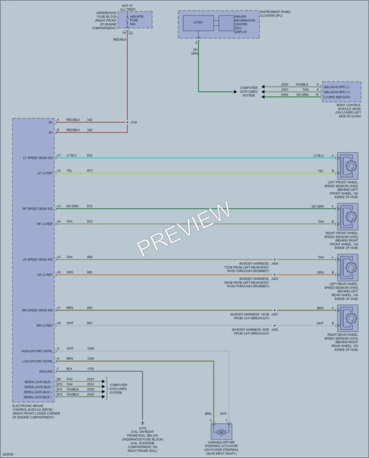 2009 Cadillac SRX Electronic Power Steering wiring diagram preview