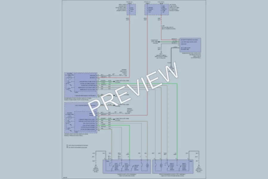 2009 Cadillac SRX Power Door Locks wiring diagram preview