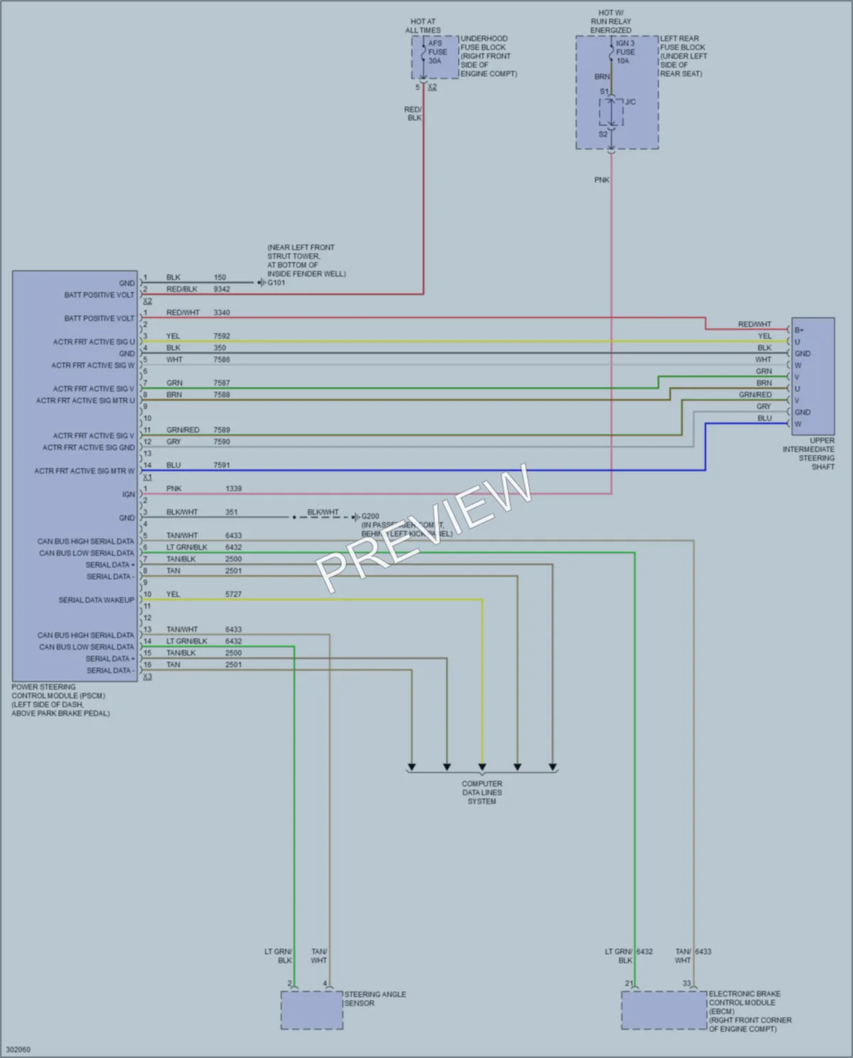 2009 Cadillac STSV Electronic Power Steering wiring diagram preview