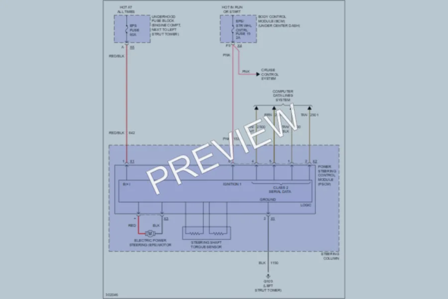 2009 Chevrolet Cobalt Electronic Power Steering wiring diagram preview