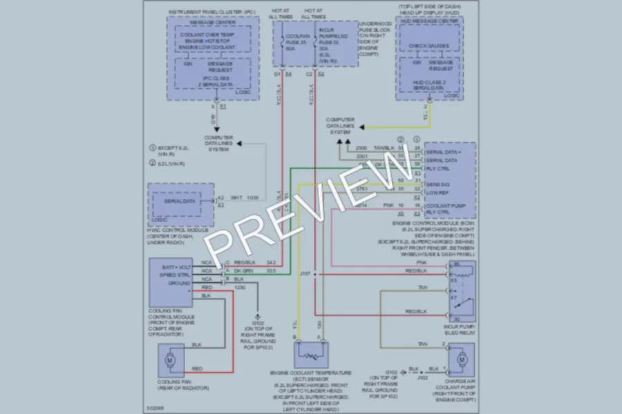 2009 Chevrolet Corvette Cooling Fan wiring diagram preview