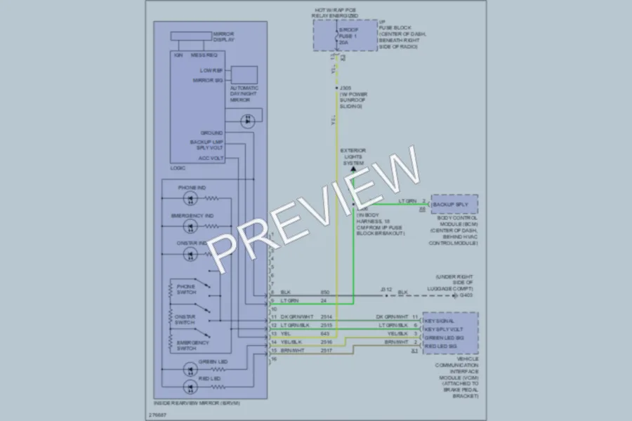 2009 Chevrolet Equinox Power Mirrors wiring diagram preview
