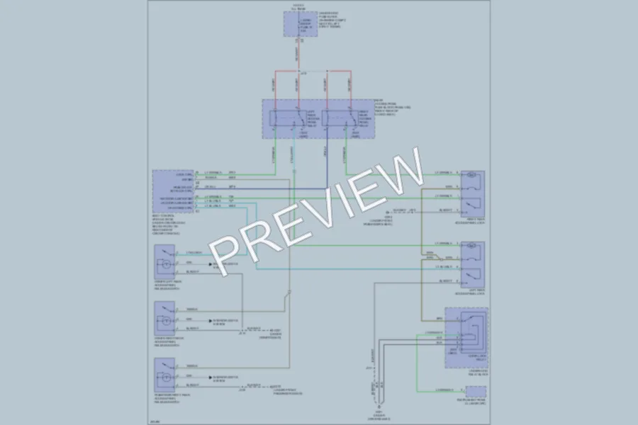 2009 Chevrolet HHR Trunk Tailgate Fuel Door wiring diagram preview