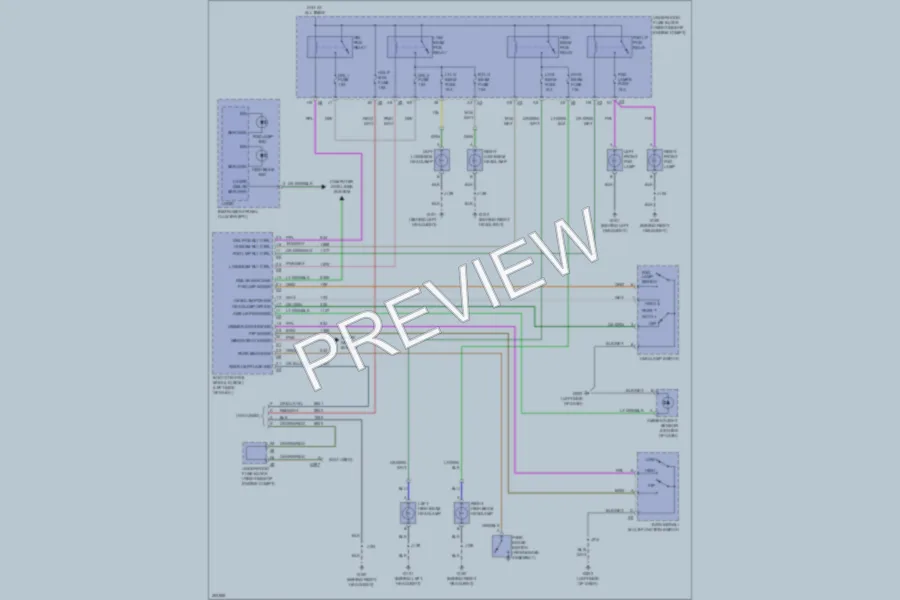 2009 Chevrolet Impala Headlights wiring diagram preview