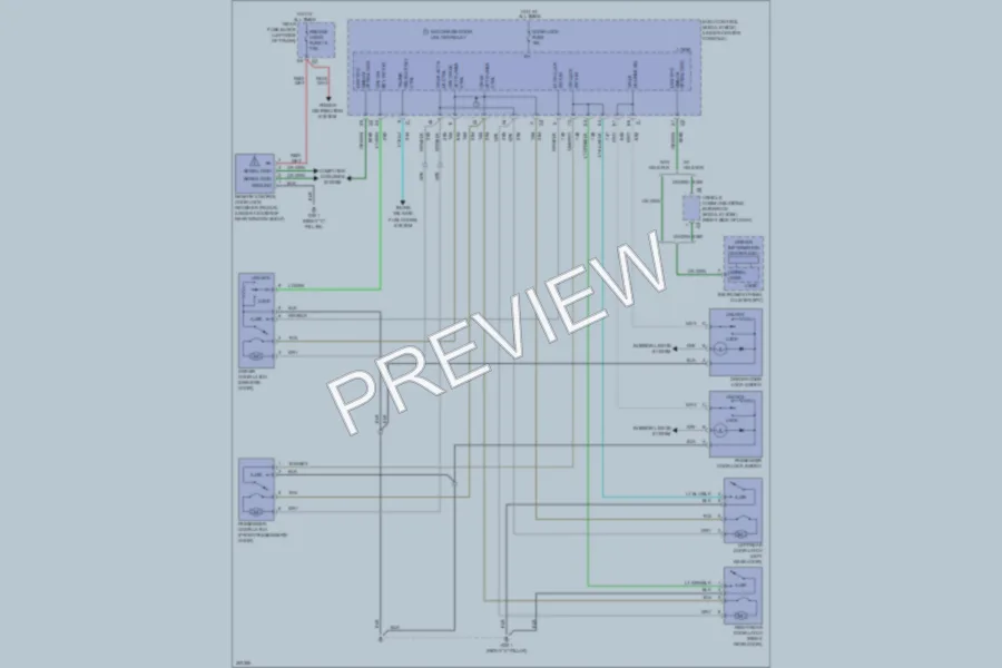 2009 Chevrolet Malibu Power Door Locks wiring diagram preview