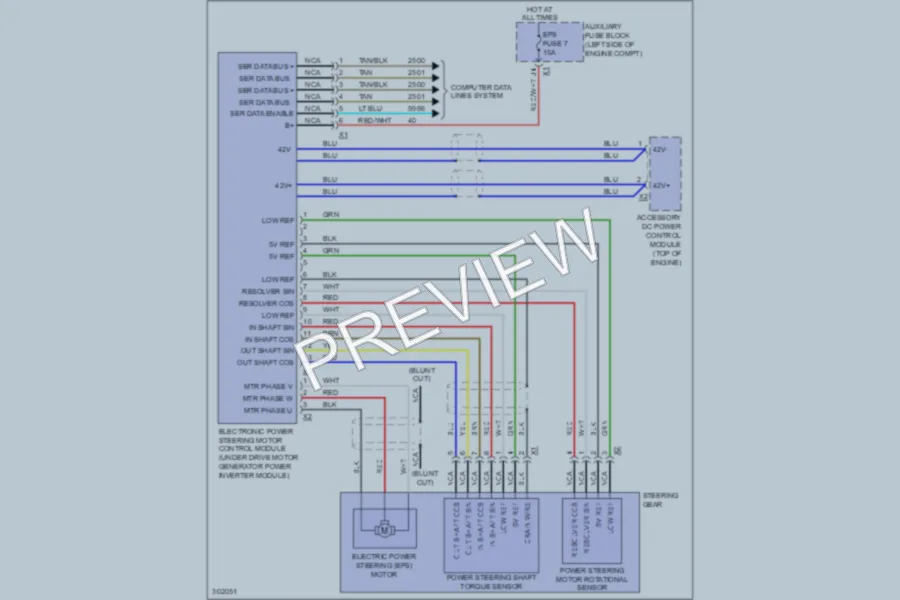 2009 Chevrolet Tahoe Electronic Power Steering wiring diagram preview