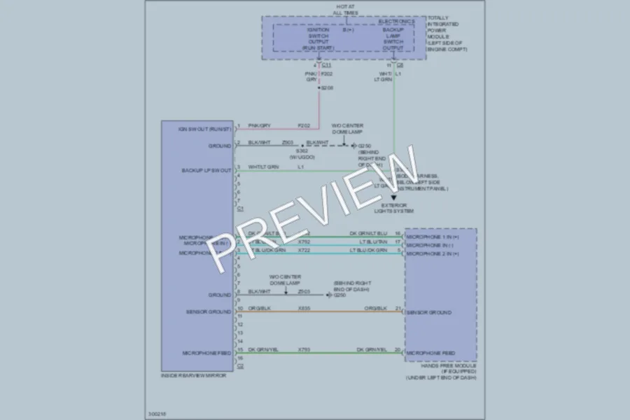 2009 Dodge Caliber Power Mirrors wiring diagram preview