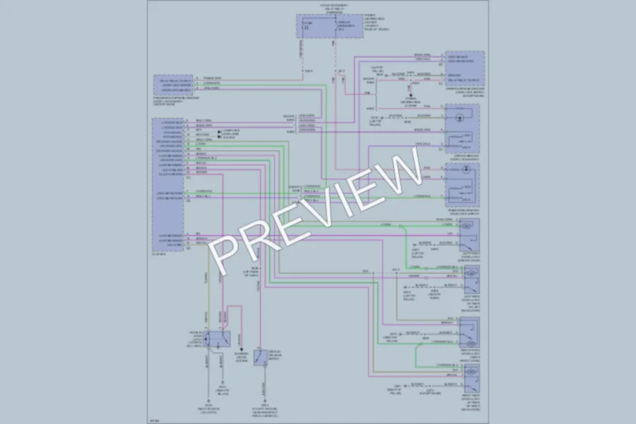 2009 Dodge Charger Power Door Locks wiring diagram preview