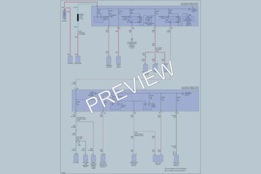 2009 Dodge Dakota Power Distribution wiring diagram preview